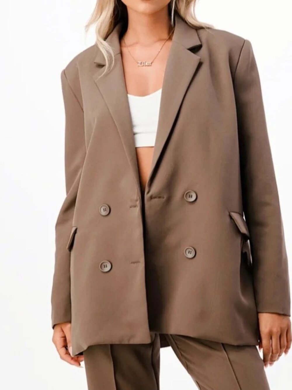m.n.i Oversized Double Breasted Blazer